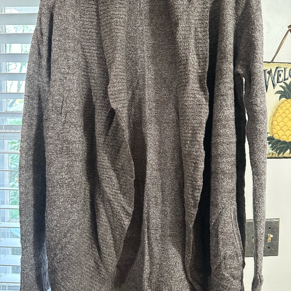 Barefoot Dreams Cozychic Lite Circle Cardigan XS/S Cocoa Heather worn once